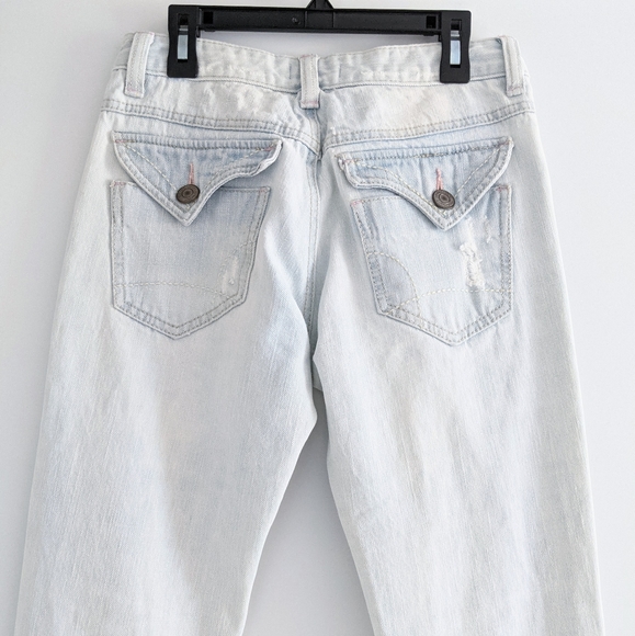 Distressed mid rise boyfriend jeans - Picture 4 of 12